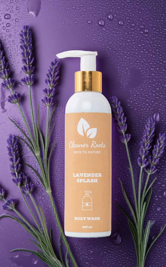 Cleaner Roots Lavender Body Wash for Pitta and Vata Dosha Imbalance