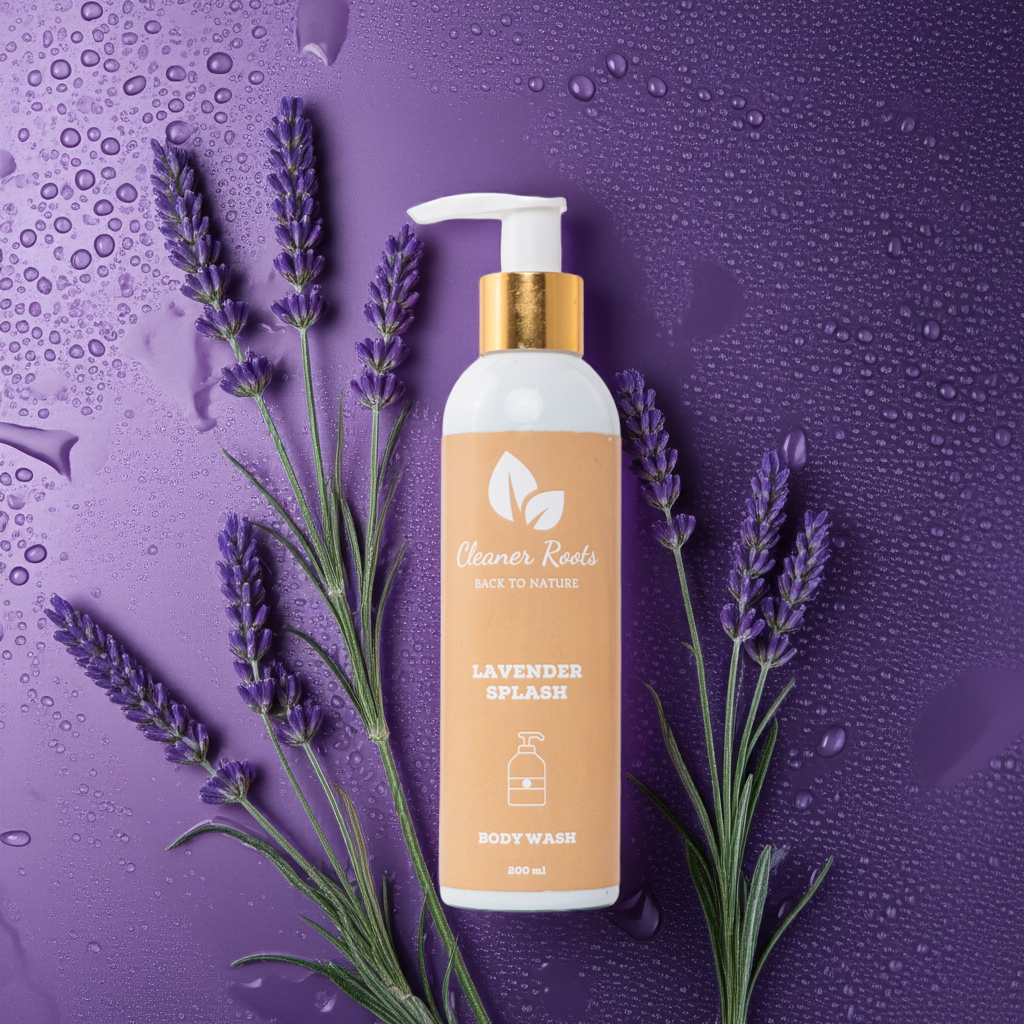 Cleaner Roots Lavender Body Wash for Pitta and Vata Dosha Imbalance