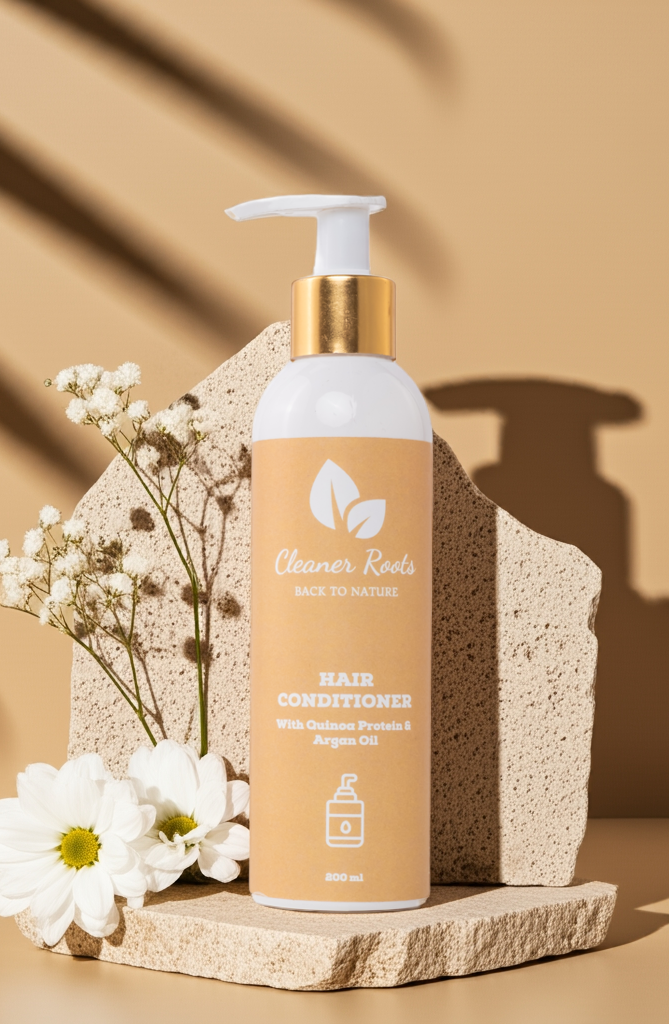 Cleaner Roots sulfate free quinoa protein conditioner for dry and frizzy hair