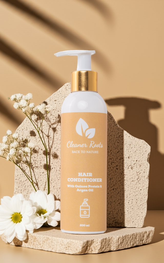 Cleaner Roots sulfate free quinoa protein conditioner for dry and frizzy hair