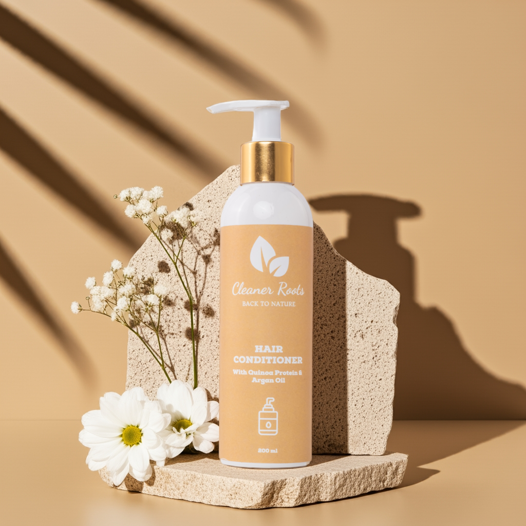 Cleaner Roots sulfate free quinoa protein conditioner for dry and frizzy hair