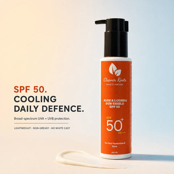 Aloe & Lodhra Sun Shield SPF 50 Sunscreen | Broad-Spectrum Protection | 100 ML
