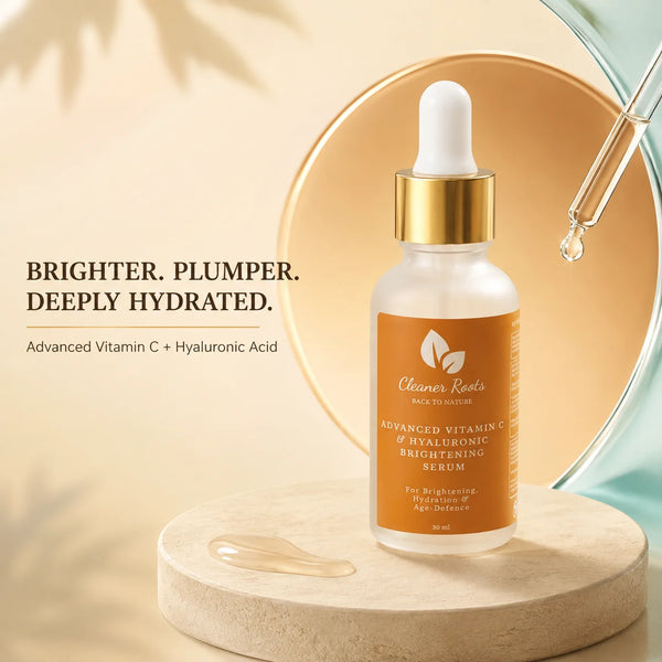 Advanced Vitamin C & Hyaluronic Brightening Serum for Glowing, Hydrated Skin | Pitta & Vata Balance