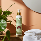 Biodosha Dandruff Defence Shampoo Neutral Background with Plants