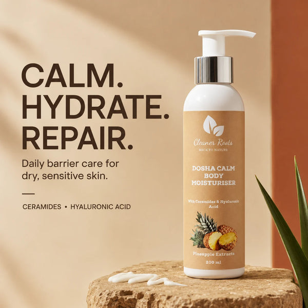 Dosha Calm Body Moisturiser for Vata & Pitta Skin | Deep Hydration & Barrier Repair | 200 ML