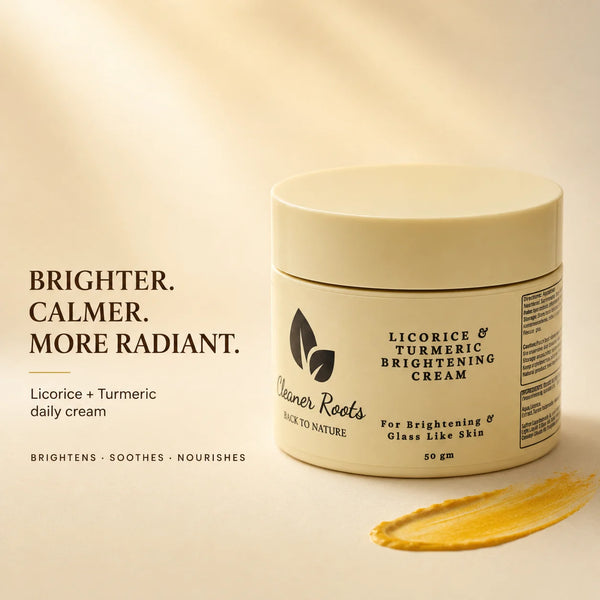 Licorice & Turmeric Brightening Cream - Ayurveda-Based Glow for Pitta & Vata Skin | 50 GM