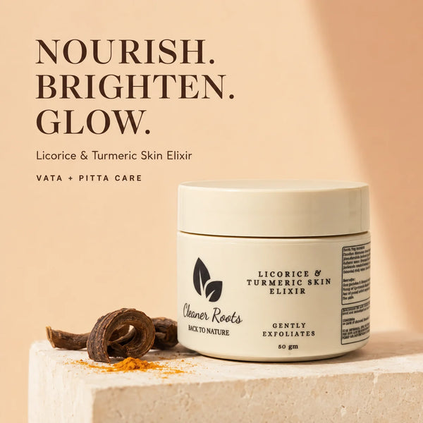 Licorice & Turmeric Skin Elixir – Deep Nourishing & Brightening Care for Vata & Pitta Skin | 50 GM