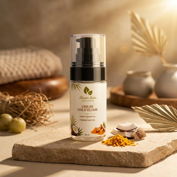 Liquid Gold Elixir - Virgin Coconut Oil + Turmeric Root Oil | 50 ML