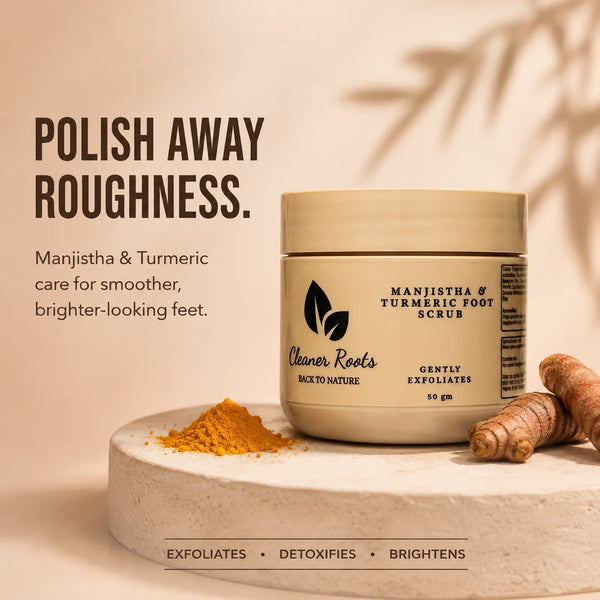 Manjistha & Turmeric Foot Scrub – Ayurvedic Tridosha Detox & Brightening Foot Care