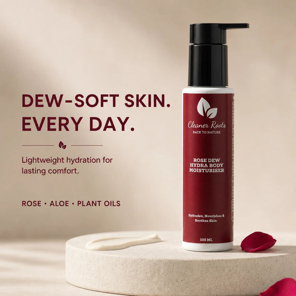 Rose Dew Hydra Body Lotion – Deep Hydration & Tridosha Skin Balance | 100 ML